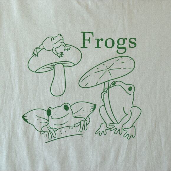 Romwe Frogs Cute Green Graphic Cropped Boxy Tee Size XL - Picture 2 of 4